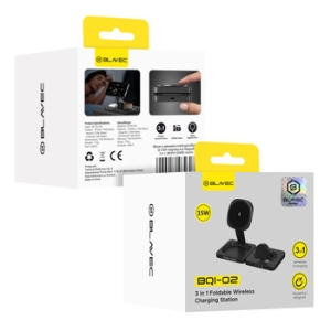 Indukční nabíječka Blavec (BQI-02) 3v1, Magsafe, 15W, barva černá