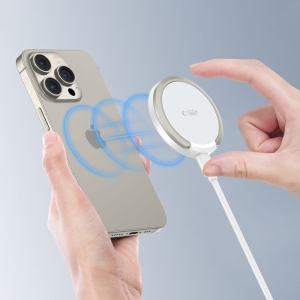 Indukční nabíječka TechProtect QI15-A33, Magsafe, 15W, kabel USB A na USB C, černá