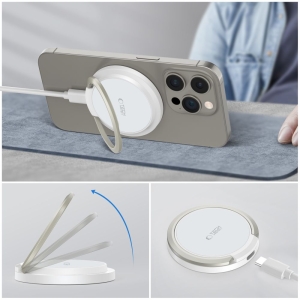 Indukční nabíječka TechProtect QI15-A33, Magsafe, 15W, kabel USB A na USB C, černá