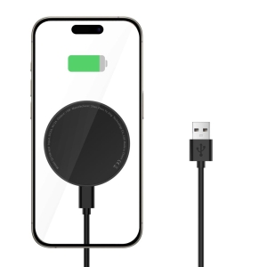 Indukční nabíječka TechProtect QI15-A33, Magsafe, 15W, kabel USB A na USB C, bílá