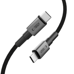 Datový kabel TechProtect Ultraboost, USB C na USB C, PD 60W/3A, délka 25cm, barva iron grey