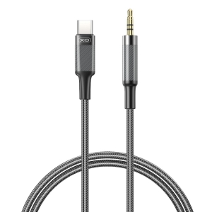 Kabel AUX (XO NB-R279B) USB C na Jack 3,5mm barva černá