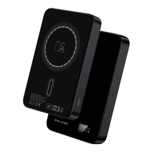 Externí baterie POWER BANK Blavec (BJ-02) 3v1, Slim 15mm, 10000mAh, Magsafe, Indukce 22,5W, 1x USB C, barva černá