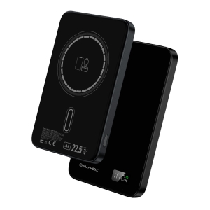 Externí baterie POWER BANK Blavec (BJ-02) 3v1, Slim 7,8mm, 5000mAh, Magsafe, Indukce 22,5W, 1x USB C, barva černá