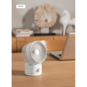 Mini stolní větrák (LLD-F87), USB A, 3 rychlosti, barva bílá