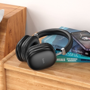 Sluchátka Hoco W35 Max, Bluetooth 5.3, AUX / USB C, barva black