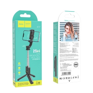 Selfie držák HOCO K17 tripod, s funkcí stativu (až 60cm), bluetooth v 4.0, barva černá