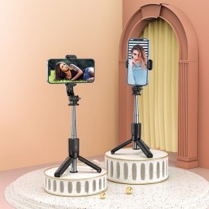 Selfie držák HOCO K17 tripod, s funkcí stativu (až 60cm), bluetooth v 4.0, barva černá