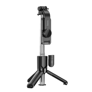 Selfie držák HOCO K17 tripod, s funkcí stativu (až 60cm), bluetooth v 4.0, barva černá