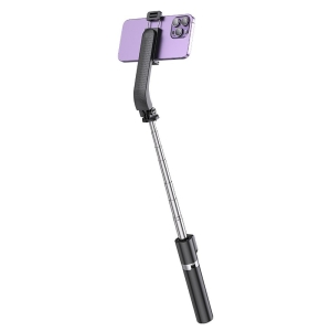 Selfie držák HOCO K20 tripod, s funkcí stativu (až 98cm), bluetooth v 4.2, barva černá