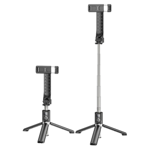 Selfie držák HOCO K20 tripod, s funkcí stativu (až 98cm), bluetooth v 4.2, barva černá