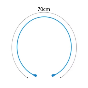 Šňůrka pro bezdrátové sluchátka, délka 70cm, barva Sky Blue