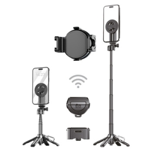 Selfie držák Blavec P05 Mini tripod, s funkcí stativu, bluetooth, magsafe, velikost 11,7 až 41,5cm, barva černá