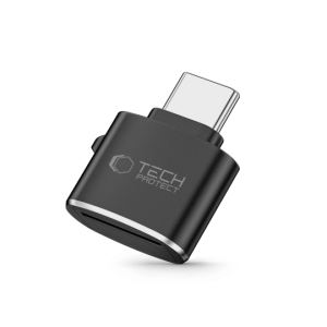 Čtečka paměťových karet TECH-PROTECT ULTRABOOST USB C na Micro SD/TF, barva černá