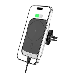 Držák do auta TechProtect CW19 do větrací mřížky, MagSafe 15W, kabel USB A na USB C, barva černá