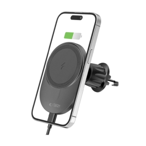 Držák do auta TechProtect MMV1 do větrací mřížky, MagSafe 15W, kabel USB A na USB C, barva černá