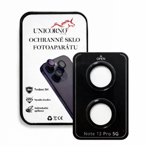 Unicorno ochranné sklo fotoparátu s aplikátorem Xiaomi Redmi NOTE 13 PRO 5G black