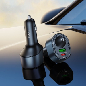 CL adaptér HOCO Z56, 1x USB A, 1x USB C, 1x hnízdo CL, QC 3.0, PD 35W, barva černá