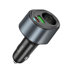 CL adaptér HOCO Z56, 1x USB A, 1x USB C, 1x hnízdo CL, QC 3.0, PD 35W, barva černá