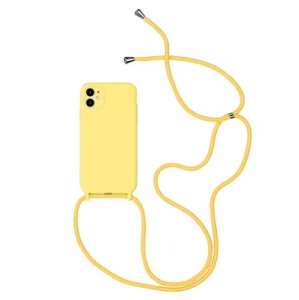 Pouzdro Back Case Strap iPhone 12 mini, Lemon