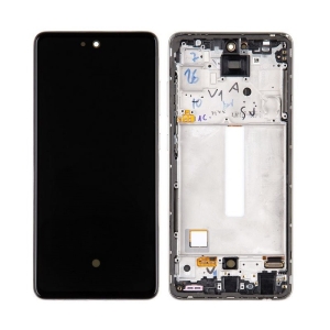 Dotyková deska Samsung A526, A525, A528 Galaxy A52 5G, A52 4G, A52s 5G + LCD s rámečkem black - TFT (without fingerprint)