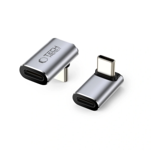 Adaptér TechProtect Ultraboost, USB C na USB C (male/female), barva grey