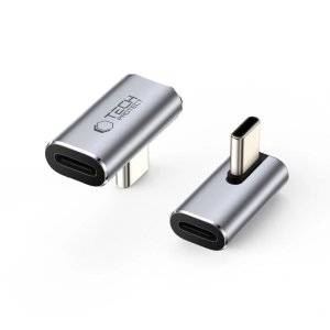 Adaptér TechProtect Ultraboost, USB C na USB C (male/female), barva grey