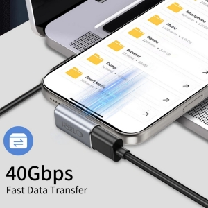 Adaptér TechProtect Ultraboost, USB C na USB C (male/female), barva grey