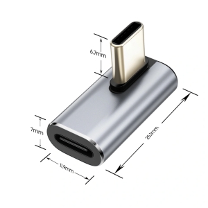 Adaptér TechProtect Ultraboost, USB C na USB C (male/female), barva grey