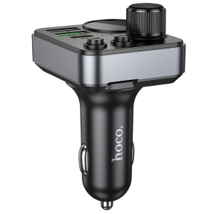 Transmiter FM Bluetooth Hoco E86, 2x USB A 1x USB C PD 48W, QC 3.0, barva černá