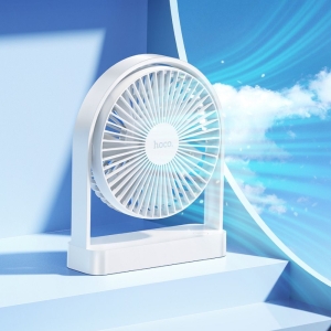 Mini stolní ventilátor Hoco HX65, ultratenký, 3 rychlosti, barva bílá