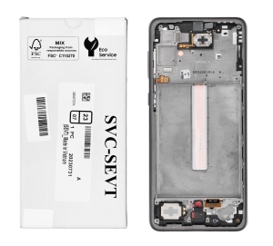 ServicePack LCD Display SAMSUNG A33 5G A336B GH82-28143A with frame black