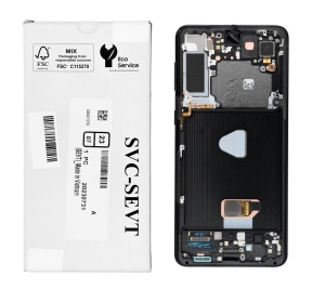 ServicePack LCD Display SAMSUNG S21 Plus G996B GH82-27268A with frame black