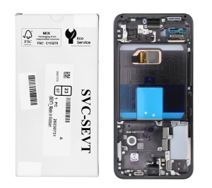 ServicePack LCD Display SAMSUNG S22 S901 GH82-27520A with frame black
