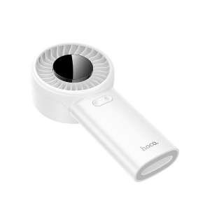 Mini přenosný ventilátor Hoco HX62, digitální display, 5 rychlostí, barva bílá