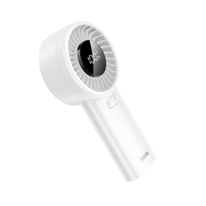 Mini přenosný ventilátor Hoco HX62, digitální display, 5 rychlostí, barva bílá