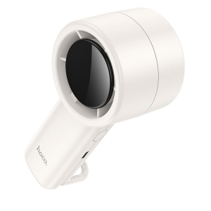 Mini přenosný ventilátor Hoco HX63, digitální display, 5 rychlostí, barva bílá