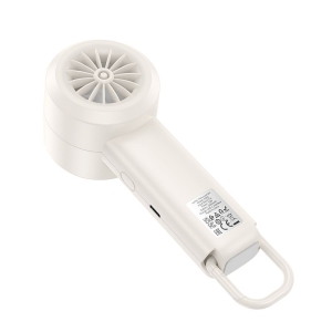 Mini přenosný ventilátor Hoco HX63, digitální display, 5 rychlostí, barva bílá