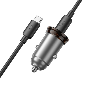 CL adaptér HOCO NZ16B, 2x USB C, kabel USB C na USB C, PD 45W, barva šedá