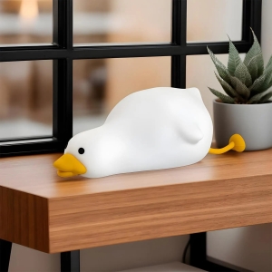 Forever Light LED noční lampa Lazy Duck (FNL-02). silikonová