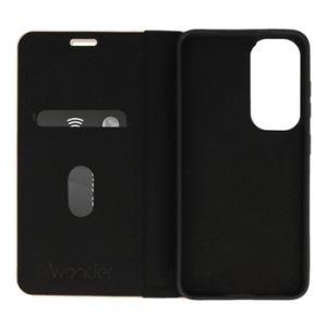 Pouzdro LUNA Book Samsung A166 Galaxy A16 4G/5G, barva černá carbon