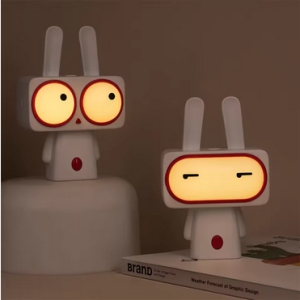 LED stolní lampička BIGI Rabbit, časovač, bílá