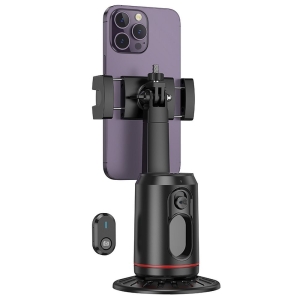 Selfie držák HOCO K23 otočný o 360 stupňů, s automatickým sledováním obličeje, barva černá