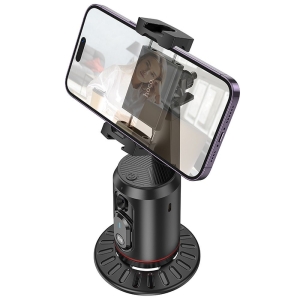 Selfie držák HOCO K23 otočný o 360 stupňů, s automatickým sledováním obličeje, barva černá
