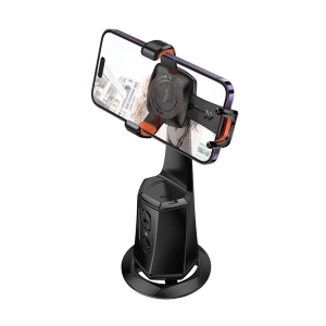 Selfie držák HOCO K26 otočný o 360 stupňů, s automatickým sledováním obličeje, barva černá