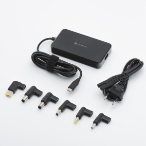 Forcell F-Energy E856 - Univerzální 90W napájecí adaptér pro notebook (6 typů koncovek adaptérů) černá
