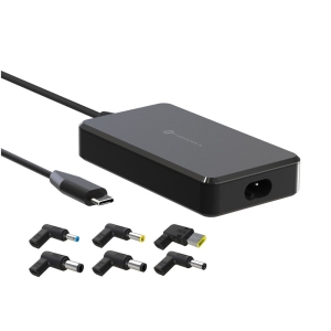 Forcell F-Energy E856 - Univerzální 90W napájecí adaptér pro notebook (6 typů koncovek adaptérů) černá
