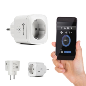 Chytrá zásuvka Forcell F-Energy EU02 230V s WiFi, programátorem a podporou Tuya/Amazon Alexa, bílá