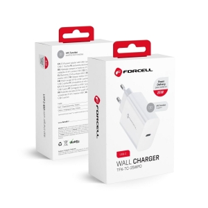 Nabíječka telefonu Forcell F-Energy USB C QC4.0 PD 25W, bílá