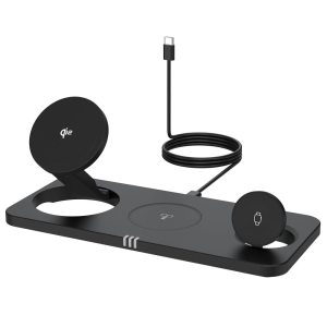 Indukční nabíječka Forcell F-Energy 3v1 MagNetix USB C Qi2 20,5 W kompatibilní s MagSafe, černá